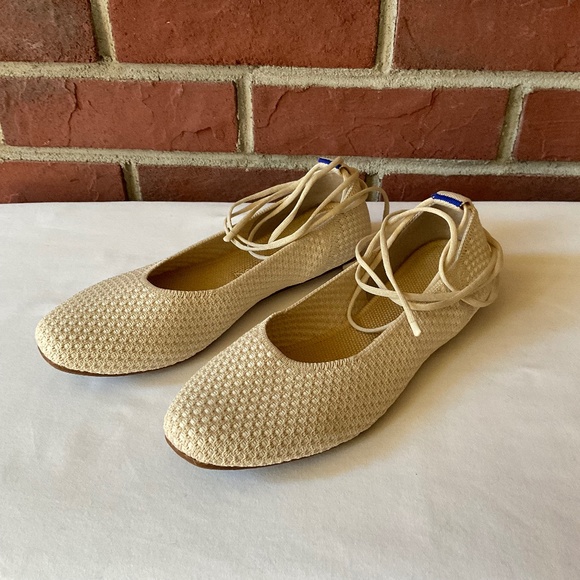 NEW Rothy’s The Square Wrap in Blanc Flats Size 7 - Picture 3 of 9